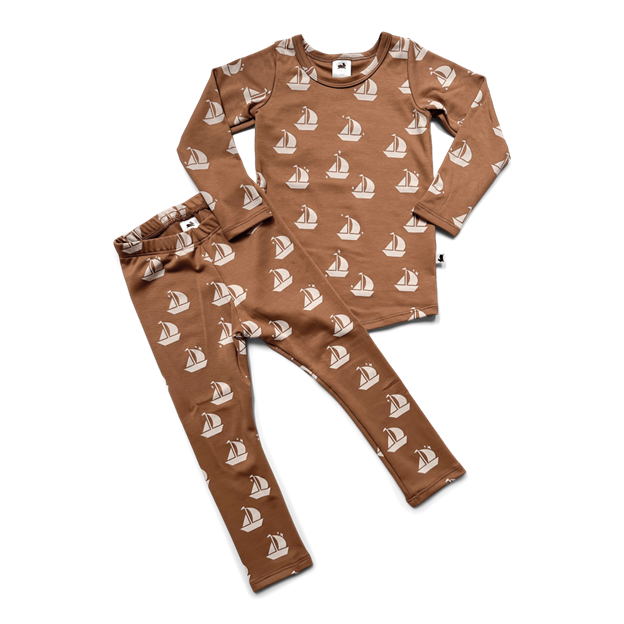Imagen oficial de Little & Lively Baby/Kids/Youth Bamboo 2-Piece Long-Sleeve and Henley Lounge Sets publicada por OECD 5