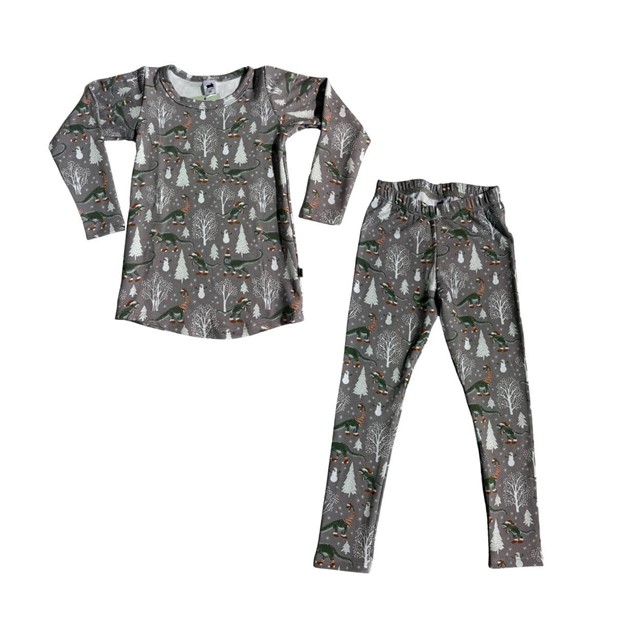 Imagen oficial de Little & Lively Baby/Kids/Youth Bamboo 2-Piece Long-Sleeve and Henley Lounge Sets publicada por OECD 3