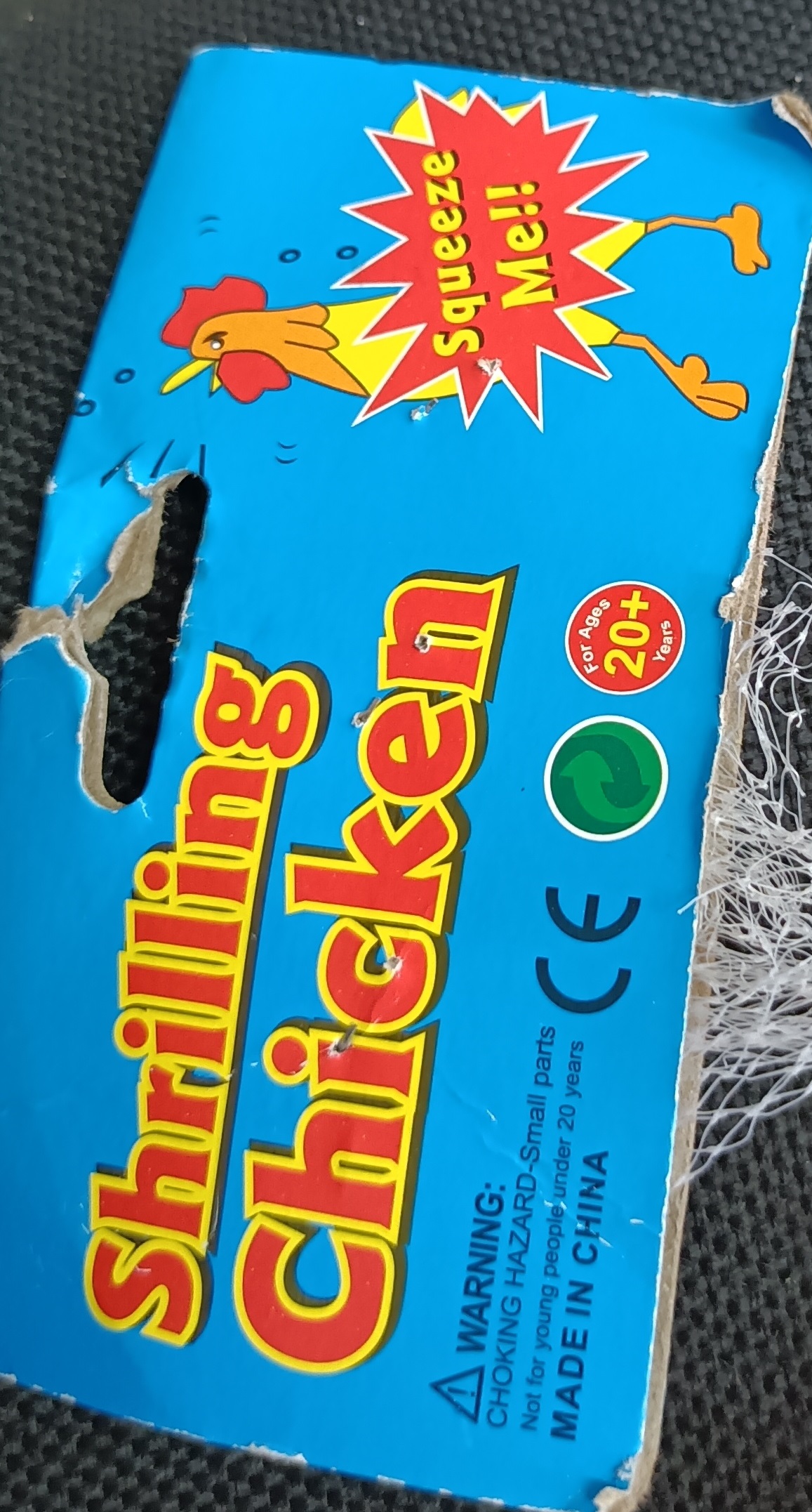 Imagen oficial de Squeaky toy ; Unknown ; Shrilling chicken publicada por OECD 2