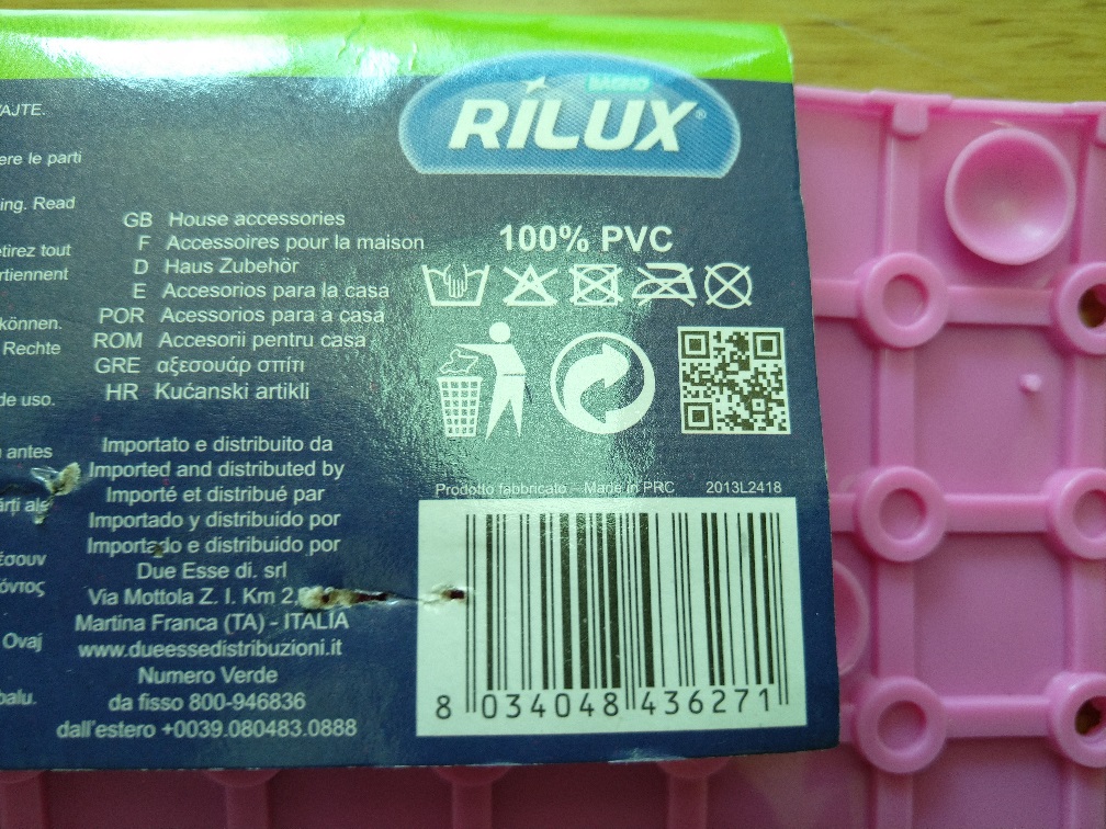 Imagen oficial de Bath mat ; RILUX ; RILUX publicada por OECD 3