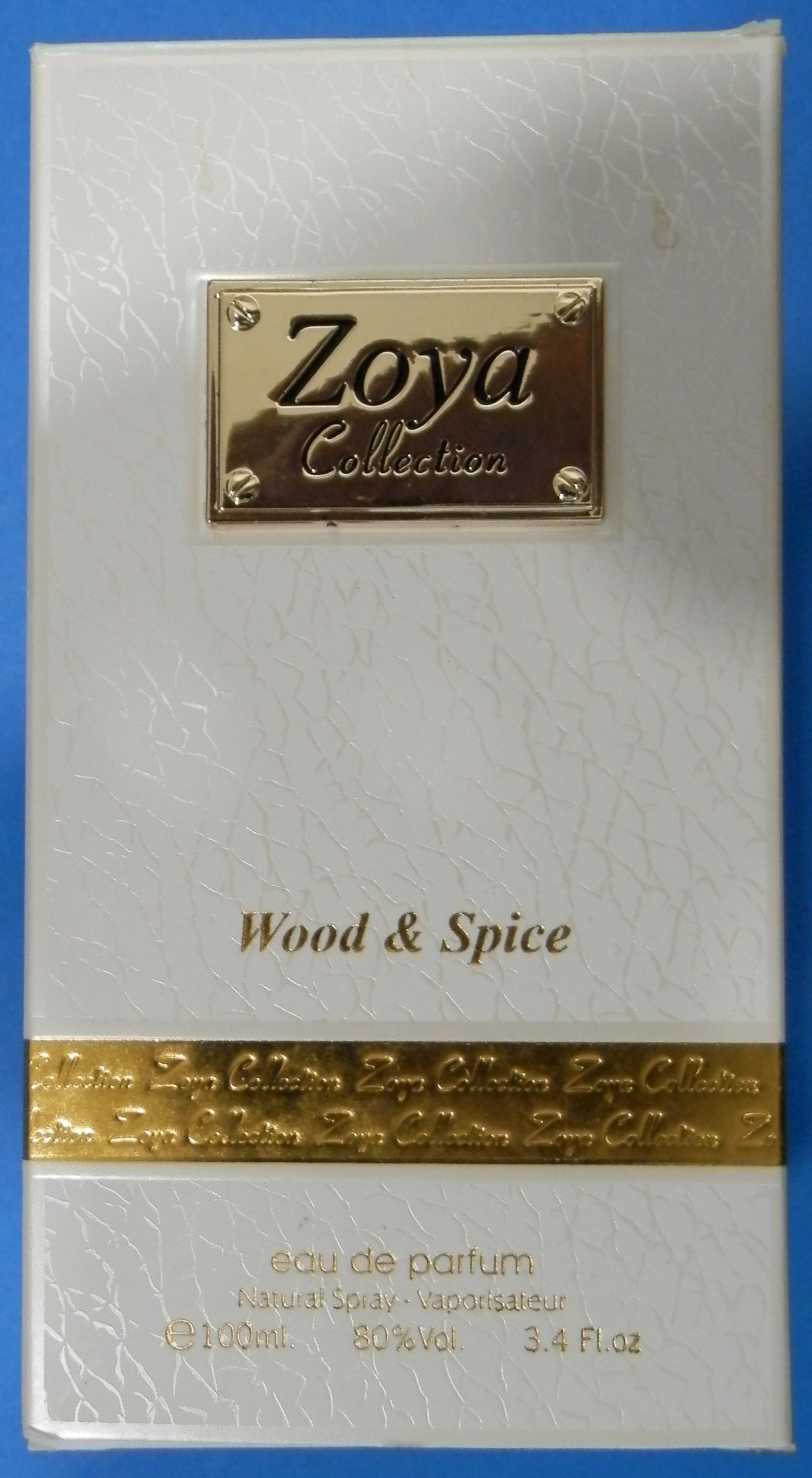 Official image of Perfume ; Zoya Collection ; Wood & Spice published by OECD