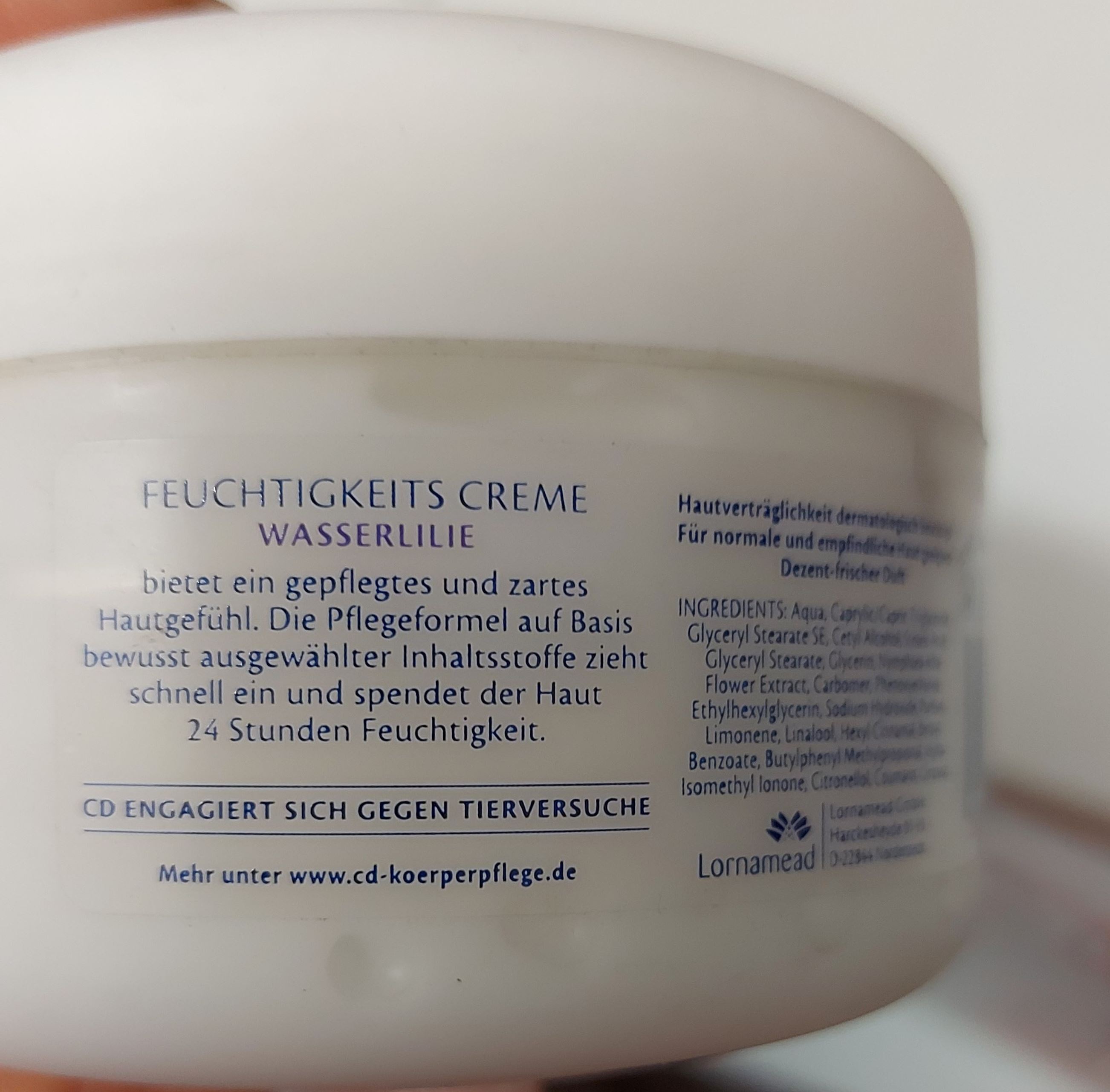 Official image of Face cream ; CD ; Feuchtigkeits creme published by OECD 3