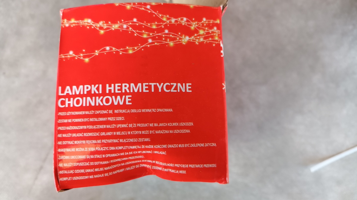 Official image of Lighting chain ; Unknown ; Lampki Hermatyczke Choinkowe published by OECD 2