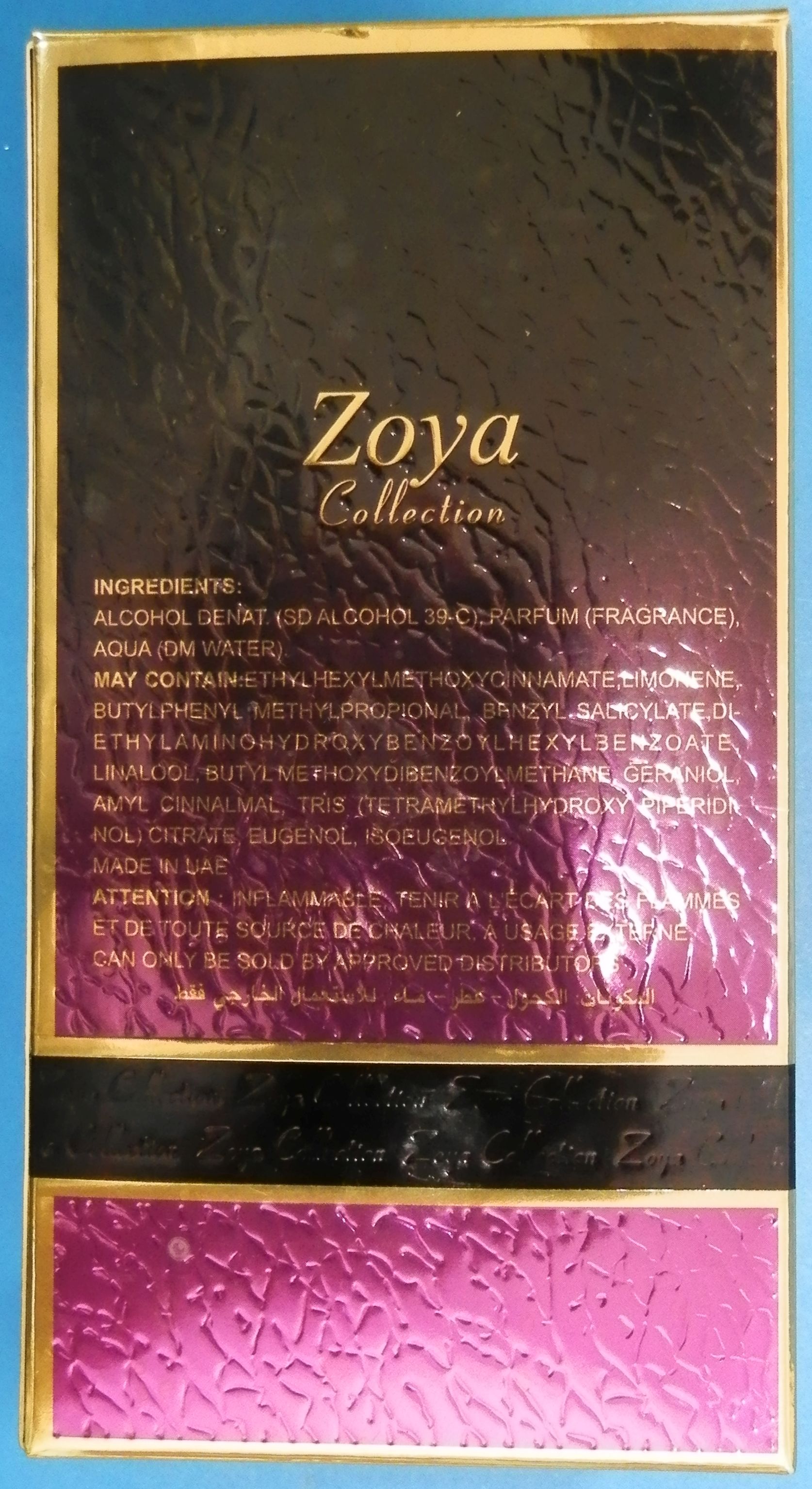 Official image of Perfume ; Zoya Collection ; Signature EDITION ROYAL ROSE published by OECD