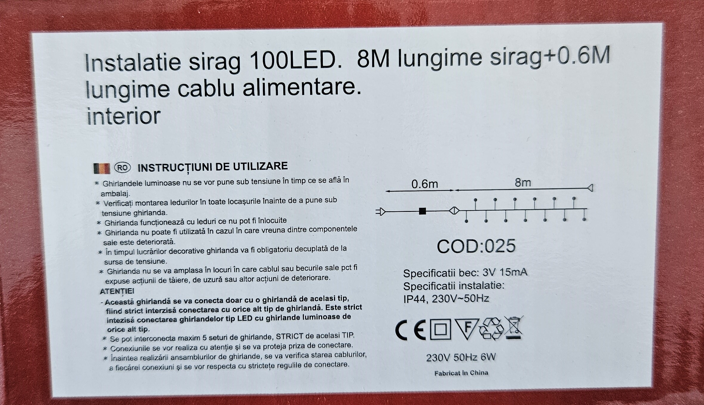 Official image of Lighting chain ; Bo Yang ; SIRAG CU JOCURI DE LUMINI 100LED published by OECD 3