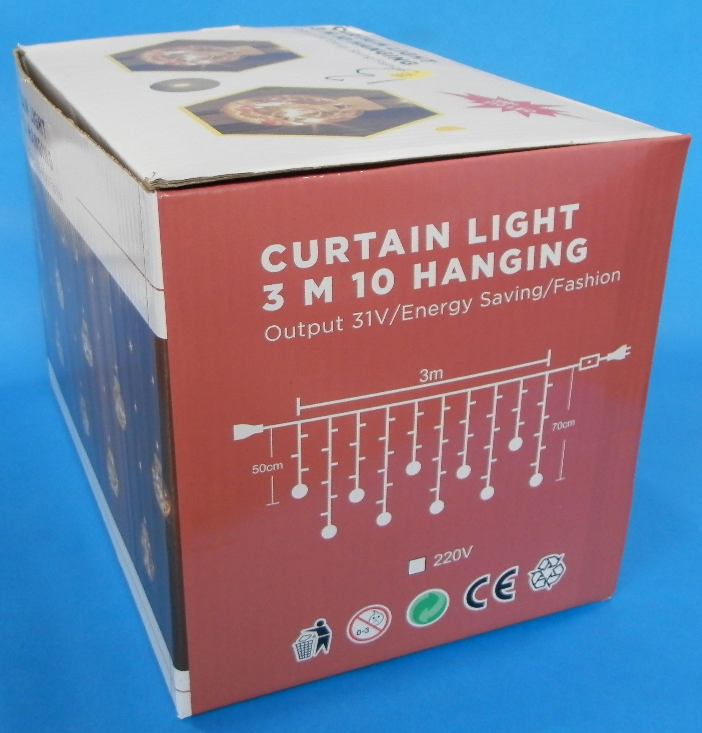 Official image of Lighting chain ; Unknown ; CURTAIN LIGHT 3 M 10 HANGING published by OECD