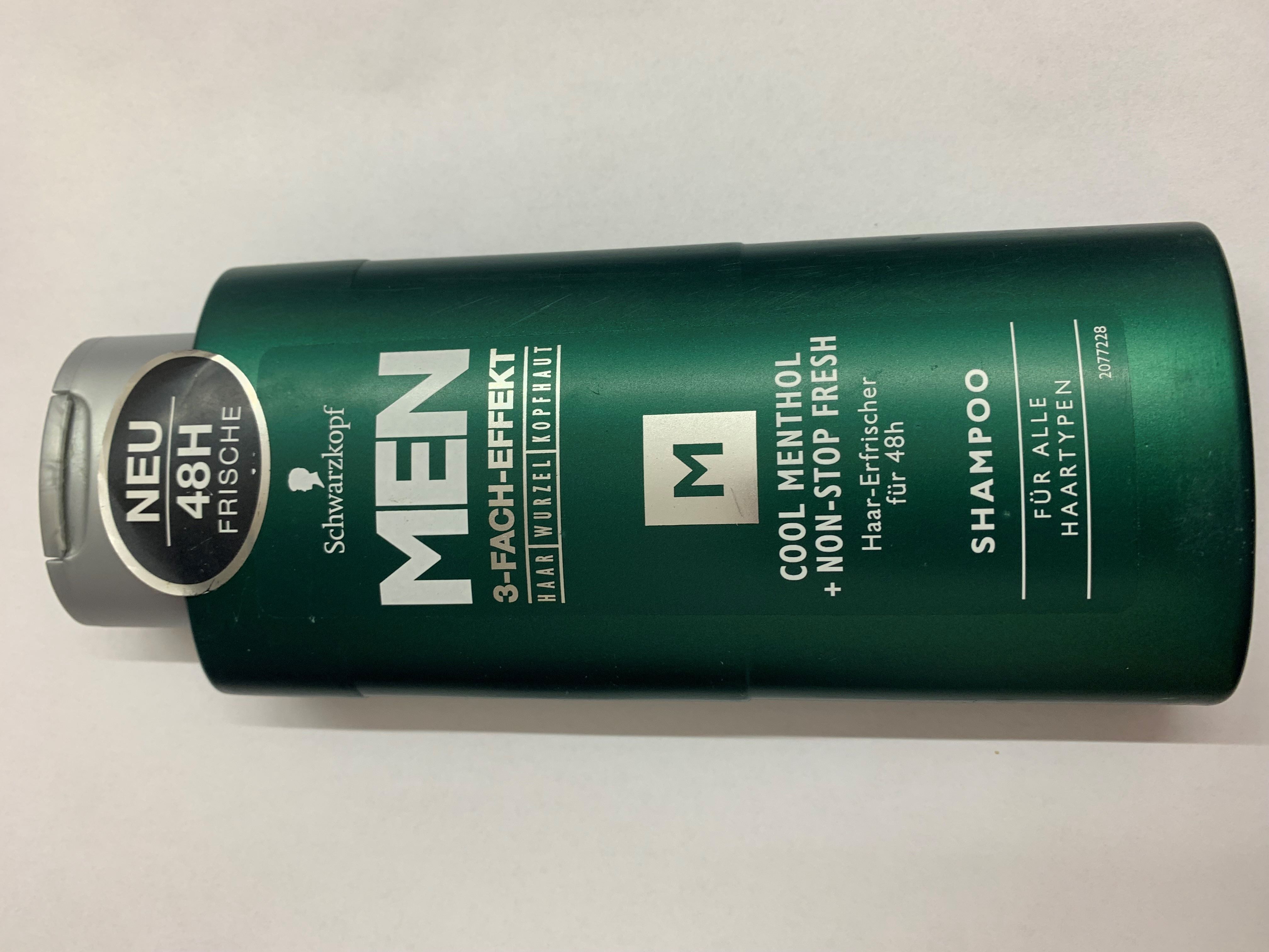 Official image of Shampoo ; Schwarzkopf ; Shampoo Men 3-FACH-EFEKT COOL MENTHOL NON-STOP FRESH published by OECD 2