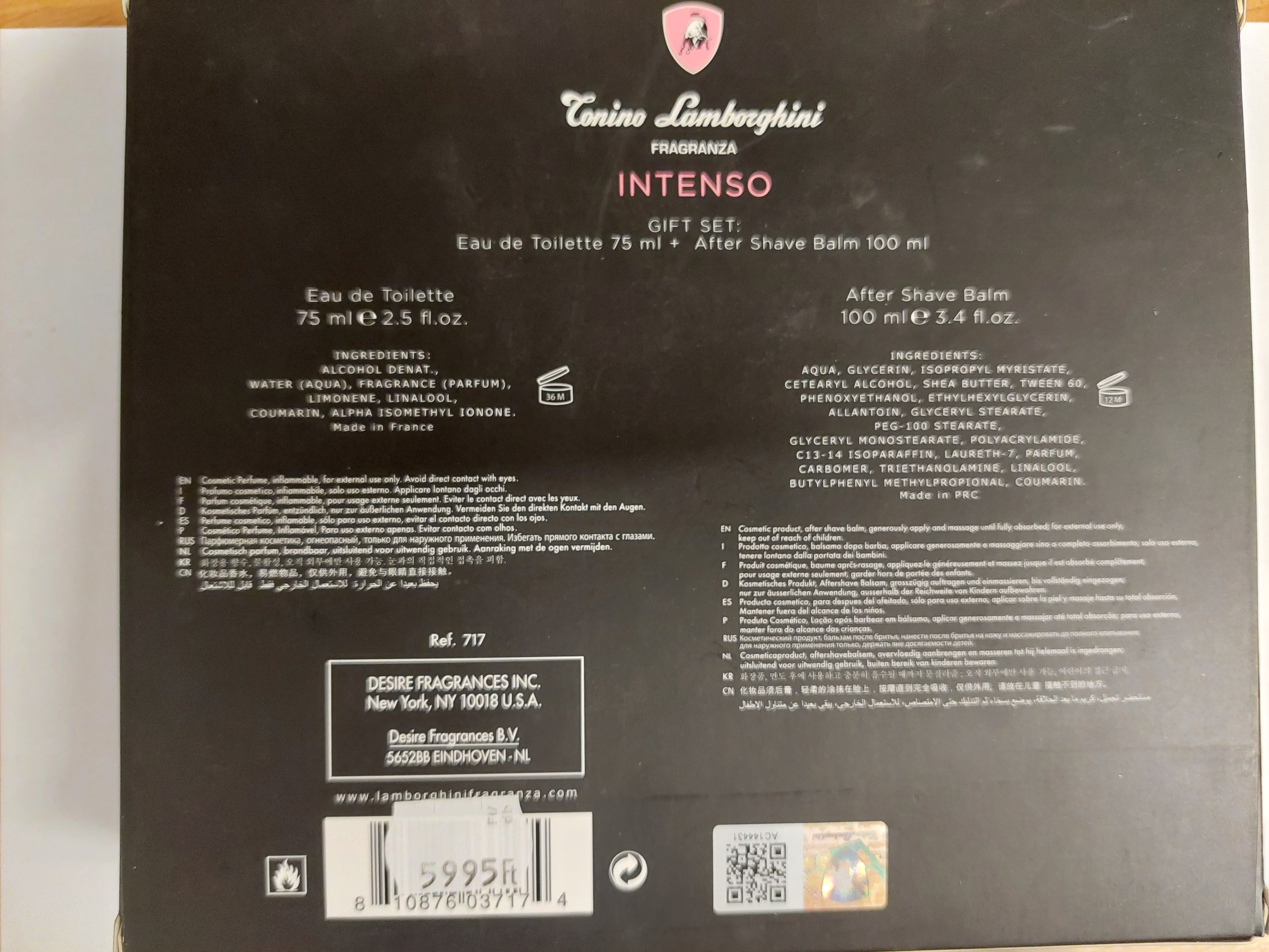 Official image of Cosmetics set ; TONINO LAMBORHINI ; INTENSO published by OECD 4