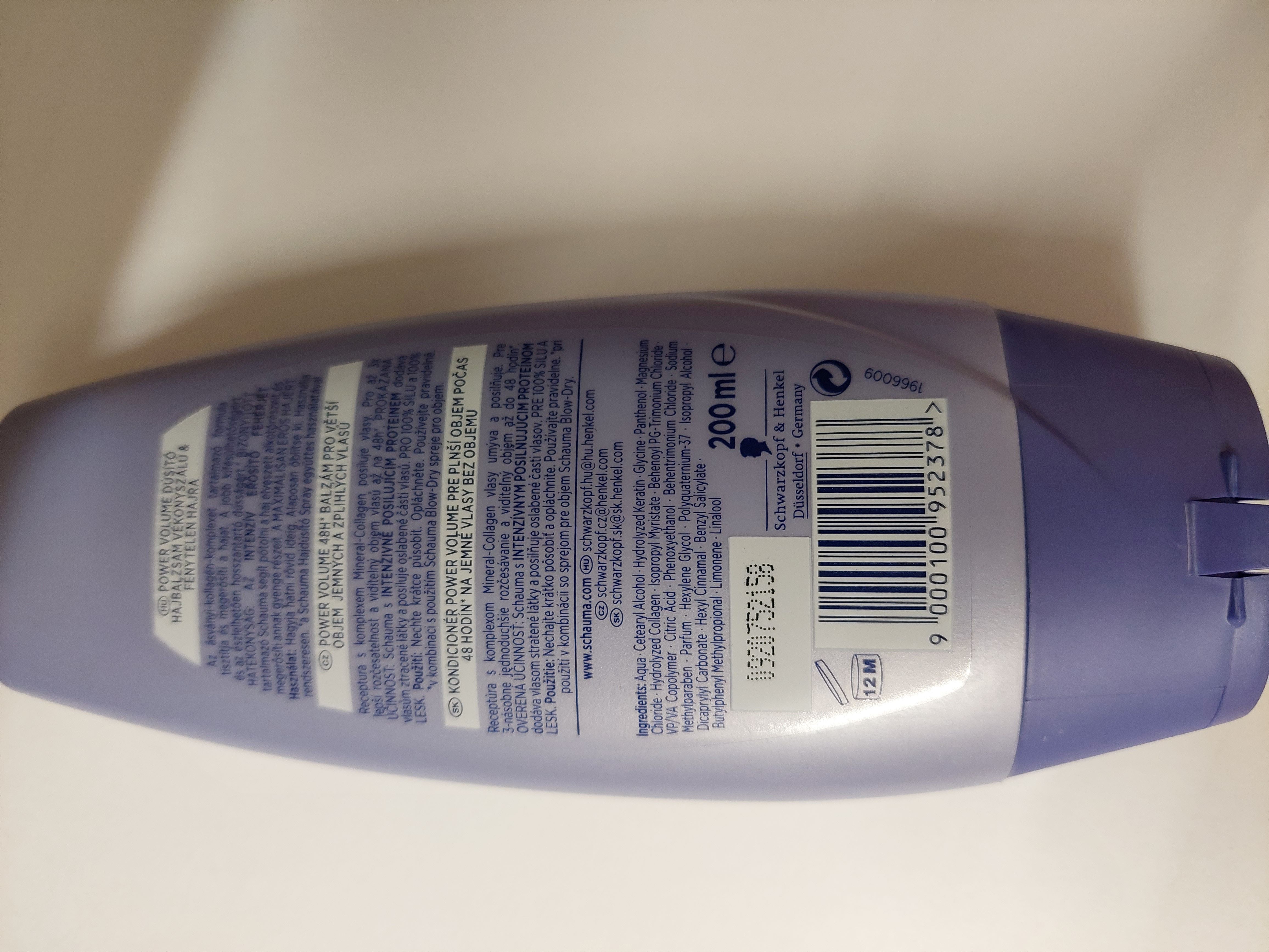 Official image of Hair conditioner ; schauma ; POWER VOLUME 48H published by OECD 2
