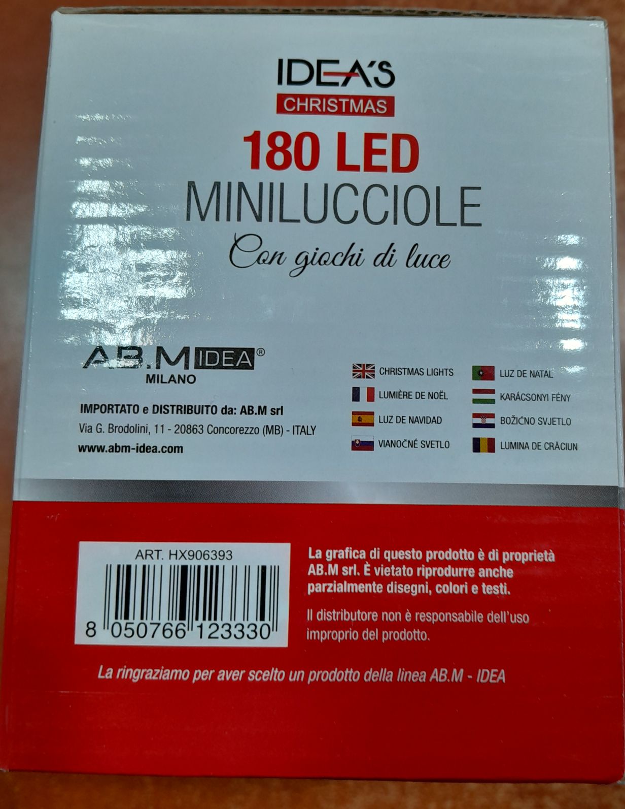 Official image of Lighting chain ; IDEA'S ; Christmas 180LED MINILUCCIOLE published by OECD 3