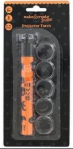 Official image of Toy torch ; The Works – Make & Create ; Halloween Projector Torch published by OECD