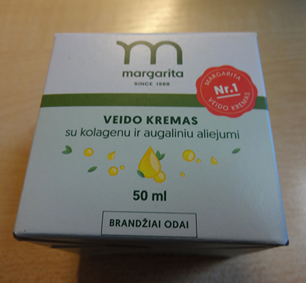 Official image of Face cream ; Margarita ; Margarita Cream with Collagen and Vegetable Oils published by OECD