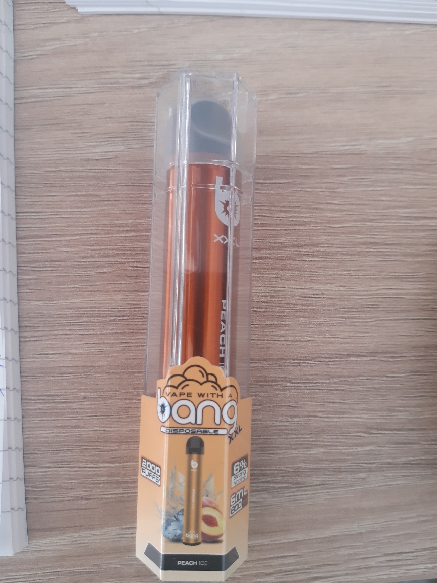 Official image of Disposable electronic cigarette ; Bang XXL ; Bang XXL 2000 puffs 60 mg/ml 6 ml volume published by OECD 2