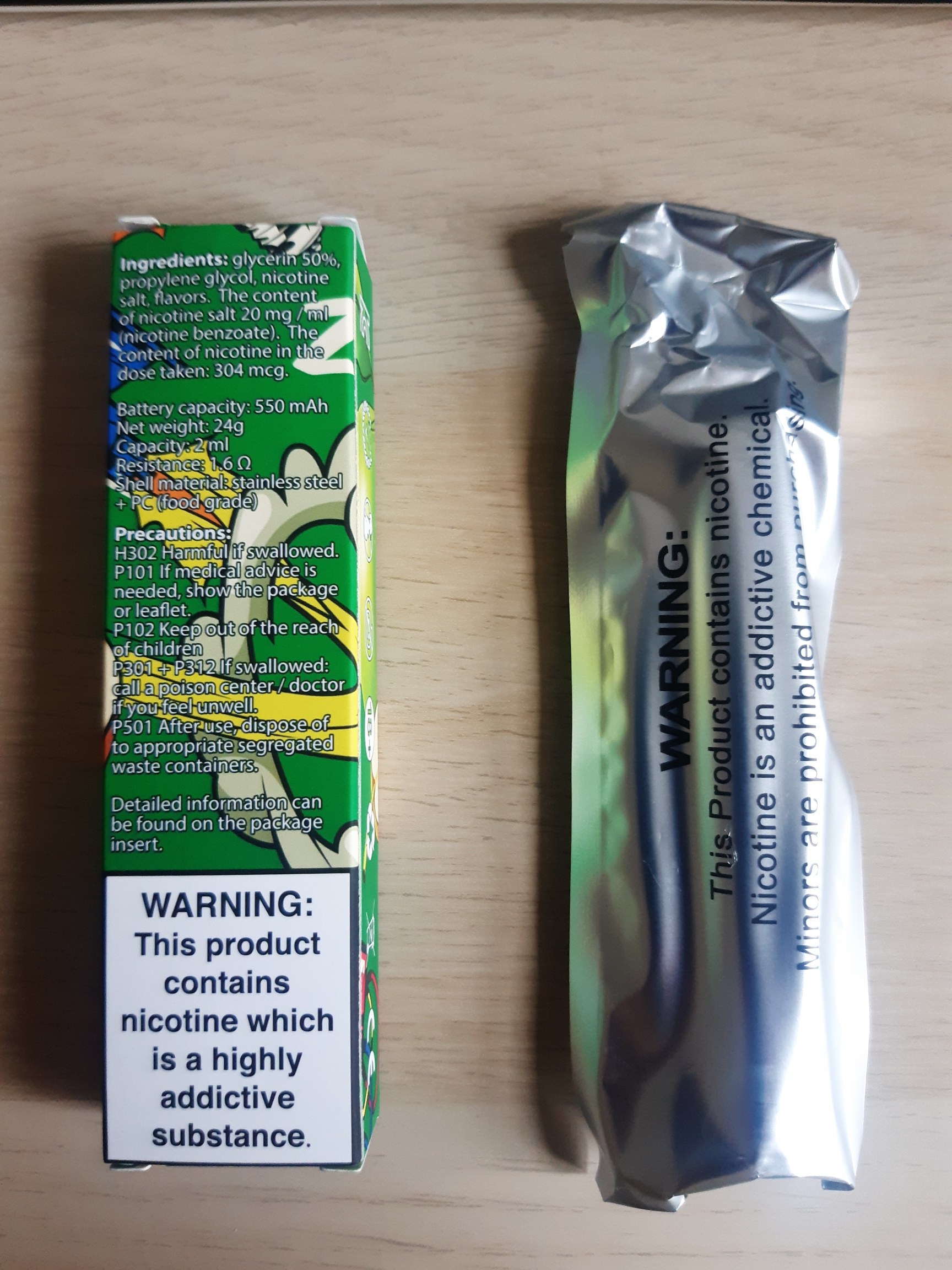 Official image of Disposable electronic cigarette ; Aroma King 700+puff 20mg salt nicotine ; Aroma King 700+puff 20 mg salt nicotine published by OECD 2