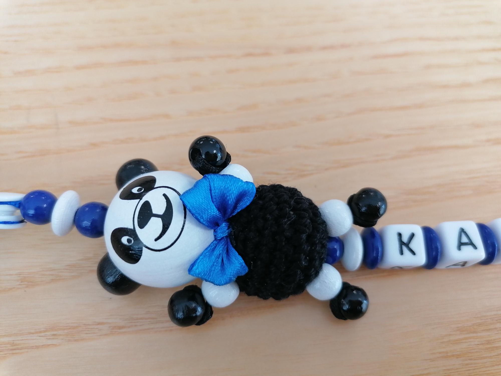 Official image of Baby soother holder ; Unknown ; Personalised Baby Dummy Soother Pacifier Wooden Clip Holder Strap Chain Gift MAM (Name on eBay) published by OECD 3