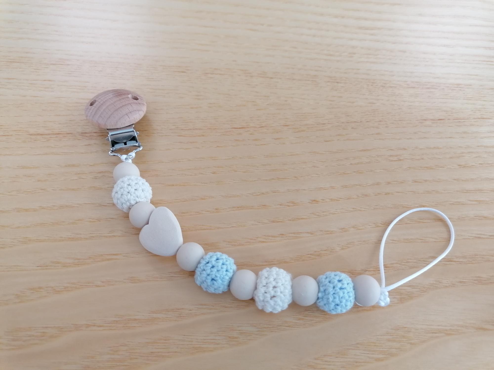Official image of Baby soother holder ; My Little Galway Store ; Love Baby Blue Soother Clip published by OECD 3
