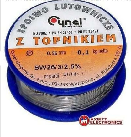 Official image of Soldering wire ; Cynel Unipress ; SPOIWO LUTOWNICZE Z TOPNIKIEM published by OECD