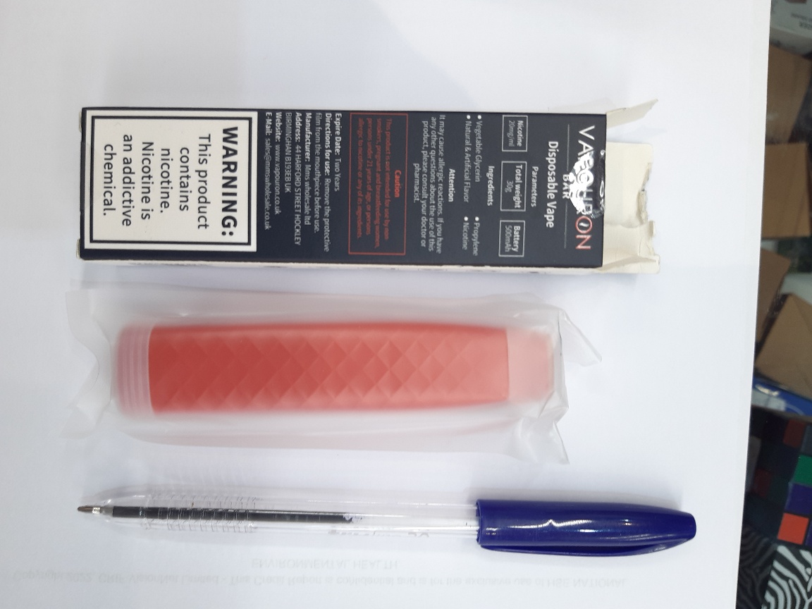 Official image of Disposable electronic cigarette ; Vapouron ; Vapouron Bar published by OECD 2
