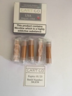 Official image of Nicotine containing liquid cartridges ; Cart Co USA ; Cart Co published by OECD