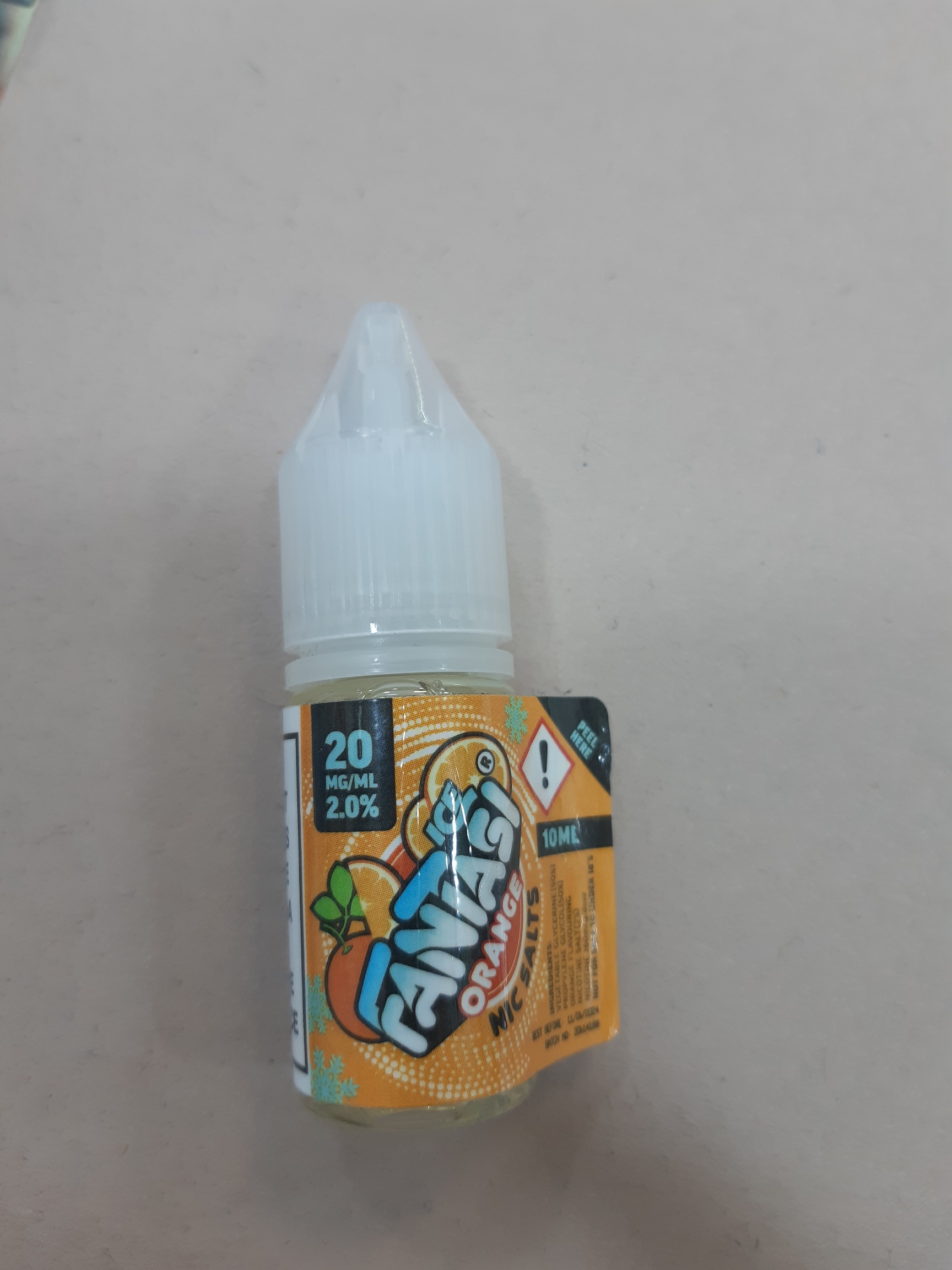 Official image of Liquid for e-cigarette in refill container ; Fantasi Ice ; Fantasi Ice Nic Salts 20mg/ml (2%) 10ml volume published by OECD