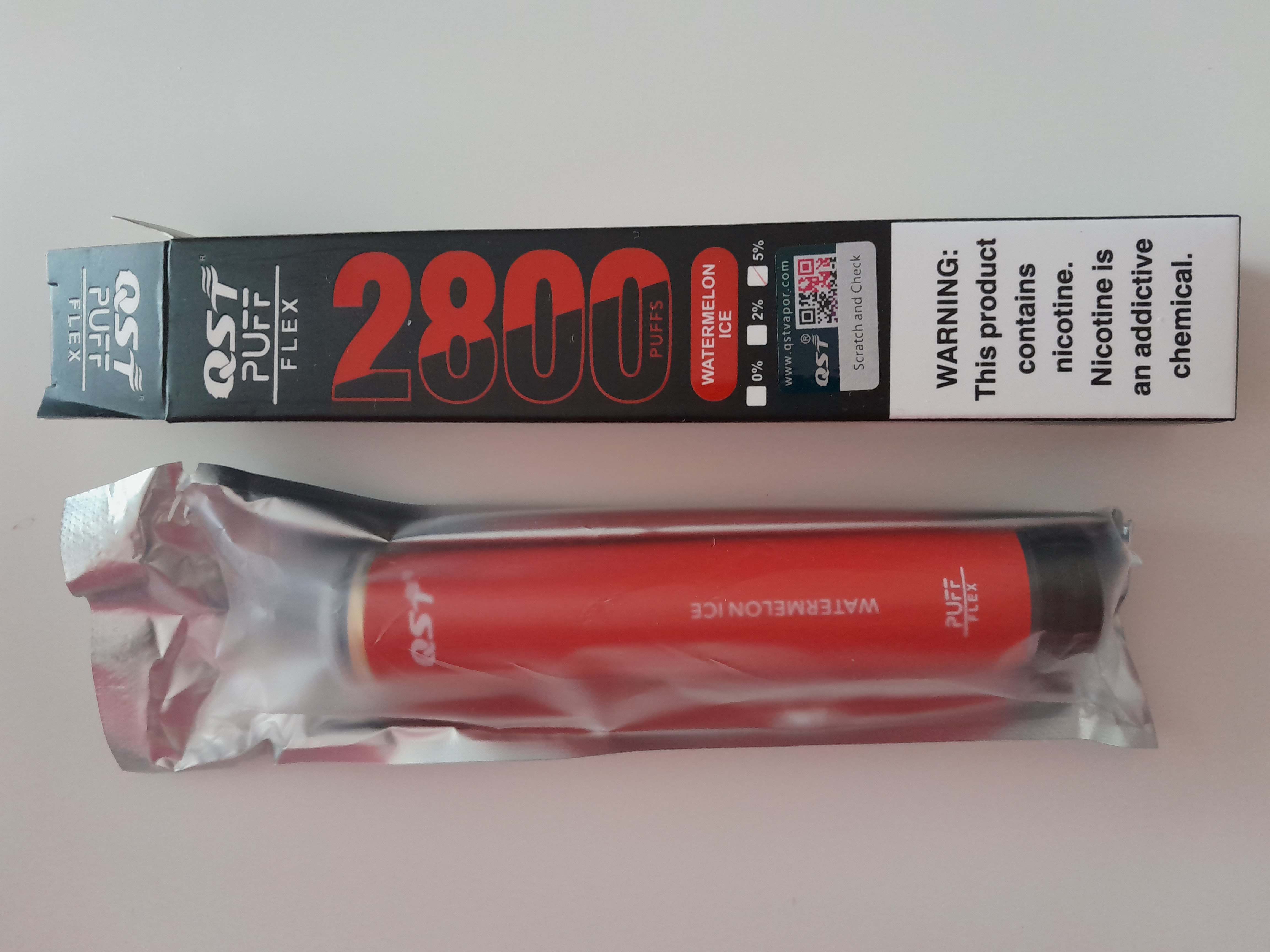 Official image of Disposable electronic cigarette ; QST® ; Puff Flex 2800 puffs 5% published by OECD 2