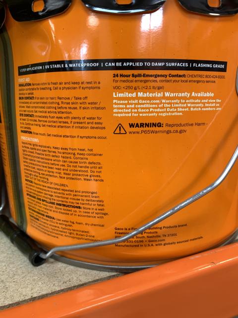 Official image of Silicone roof sealant ; Gaco ; GacoPatch silicone roof sealant published by OECD 2