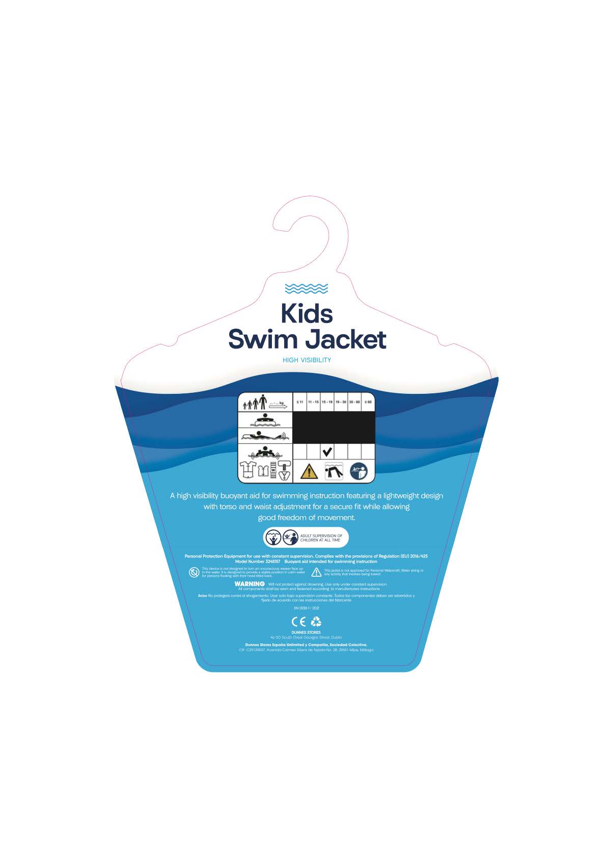 Official image of Children's swimming jacket ; Dunnes Stores ; Kids Swim Jacket published by OECD