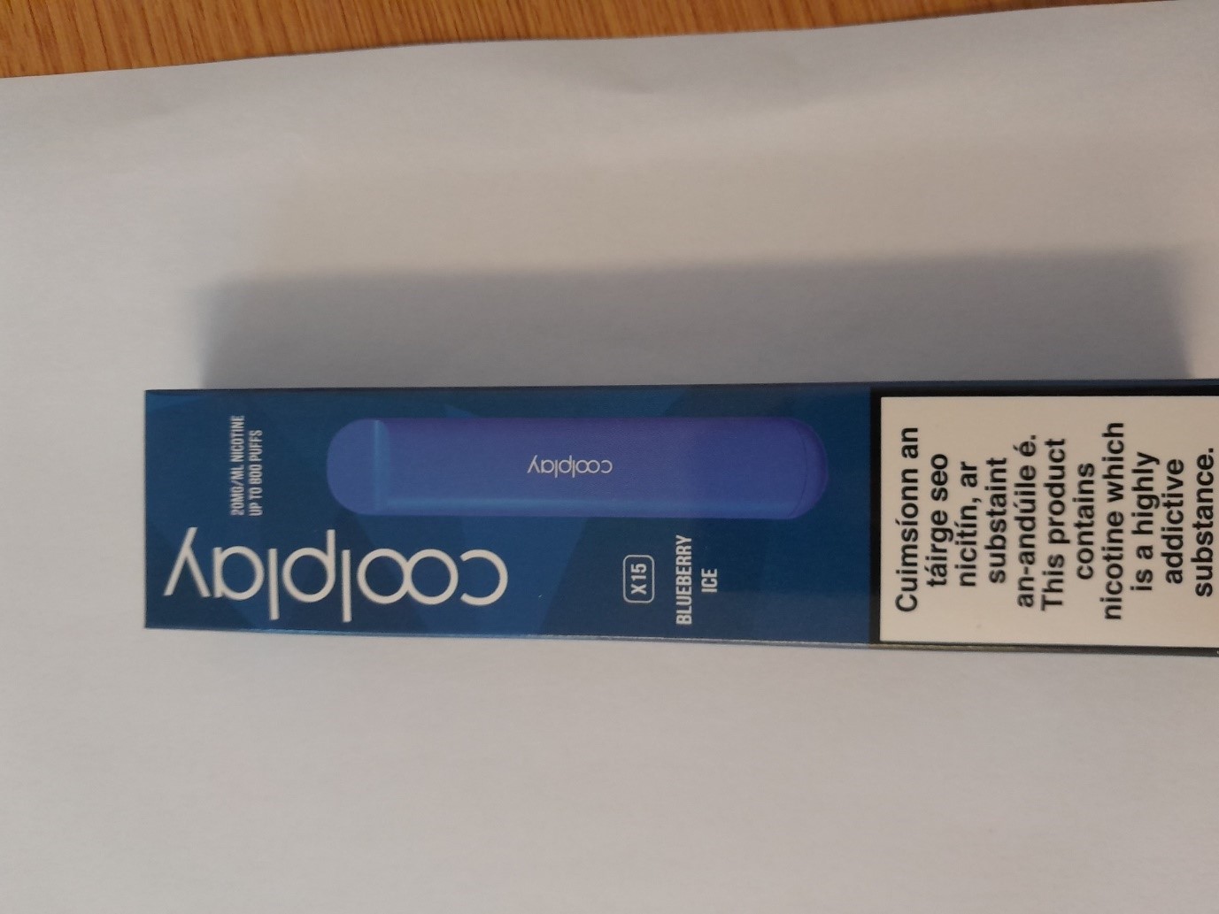 Official image of Disposable electronic cigarette ; Coolplay ; X15 published by OECD