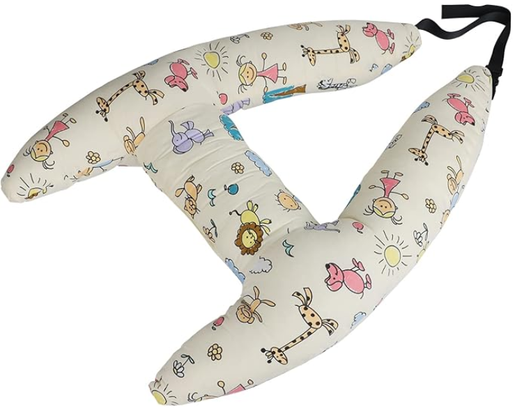 Official image of Car seat cushion ; Qchomee ; Qchomee Kids Car Travel Pillow Car Seat Belt Cushion Head Neck £ 20 49 Support Pillow Safety Strap published by OECD