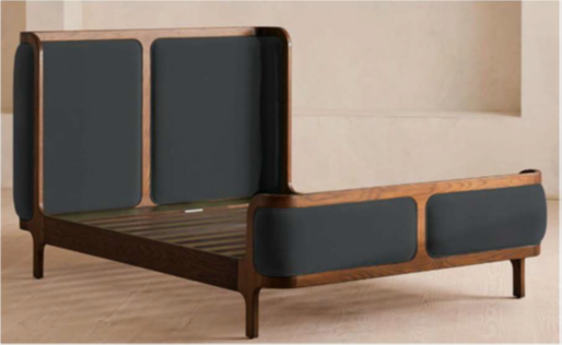 Official image of Wooden bed ; Soho Home ; Belsa Bed published by OECD
