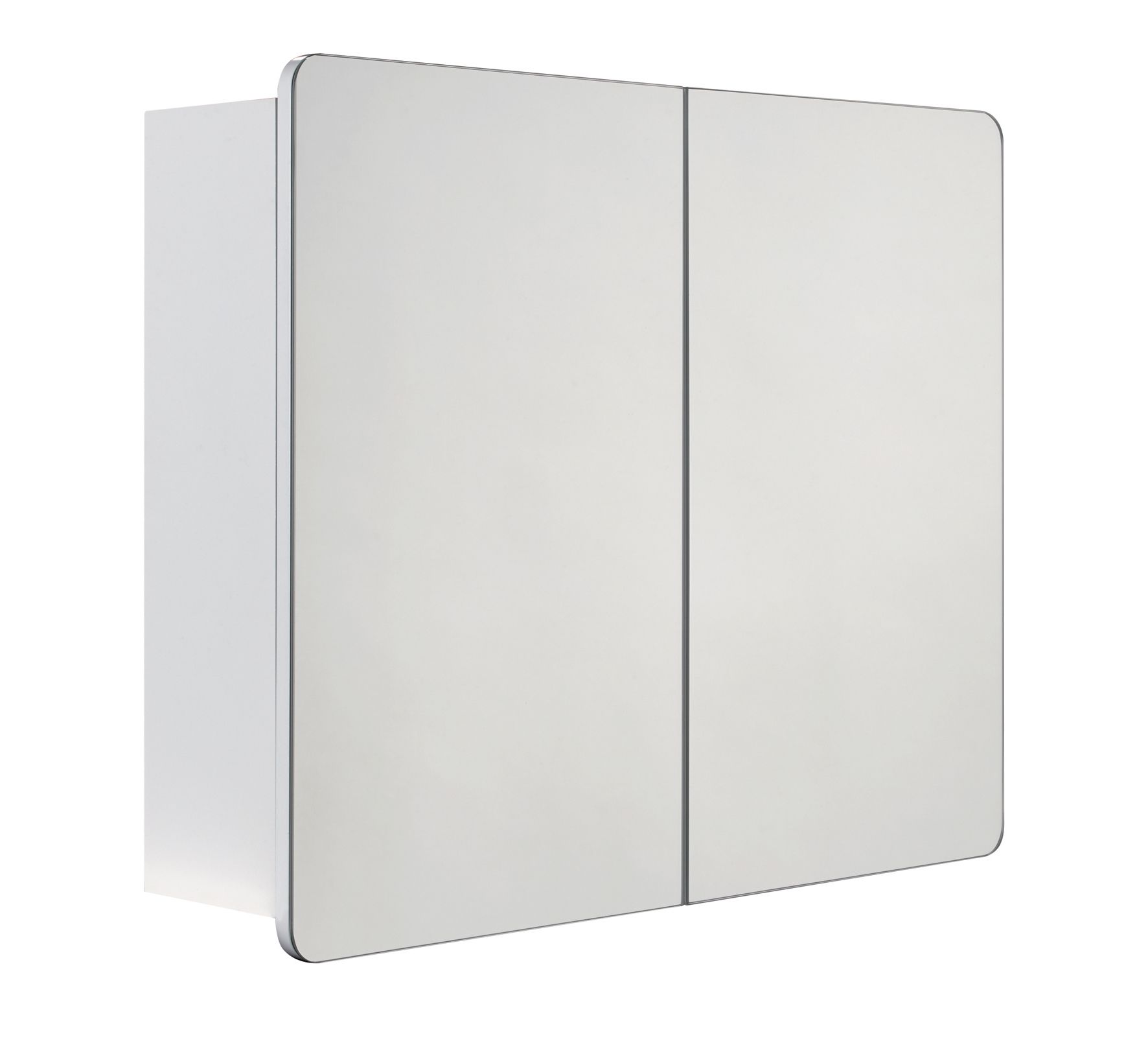 Official image of Mirrored bathroom cabinet ; Cooke & Lewis ; White mirrored cabinet published by OECD