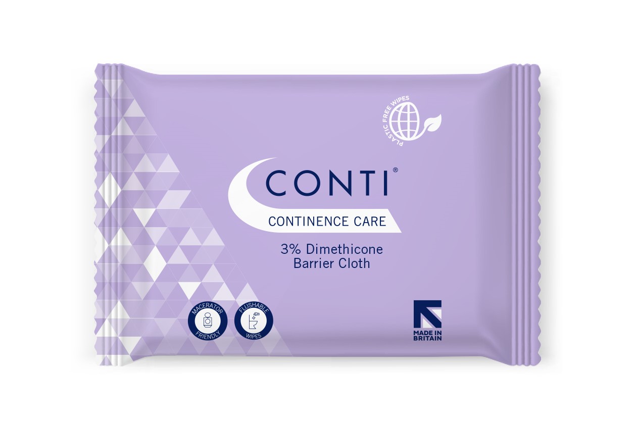 Official image of Cleansing wet wipe ; Conti ; Conti Continence Care 3% Dimethicone Barrier Cloth published by OECD 2