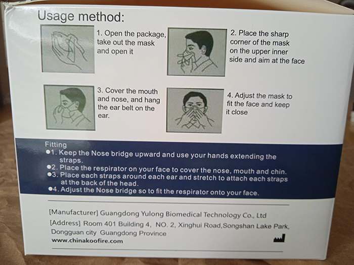 Official image of Particle filter mask ; Hope and Light TM ; FFP2 Face Mask KN95 published by OECD 4