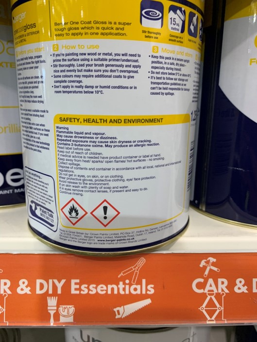 Official image of Paint ; Berger ; Berger Gloss Paint published by OECD 6