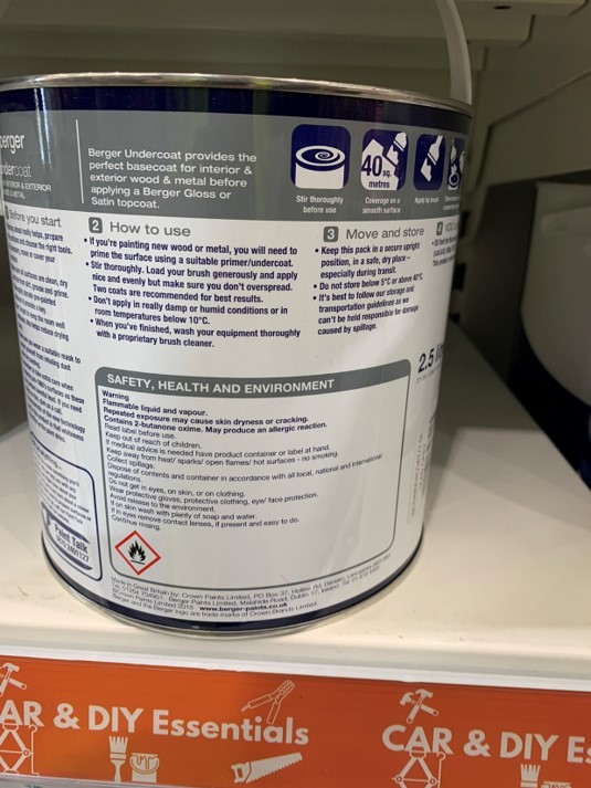 Official image of Paint ; Berger ; Berger Gloss Paint published by OECD