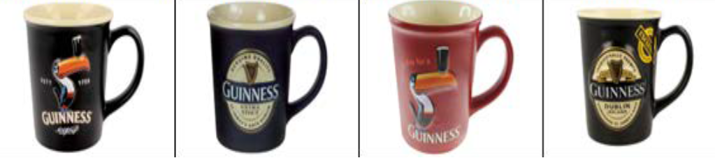 Official image of Mugs ; Guinness ; Embossed Ceramic Mugs published by OECD