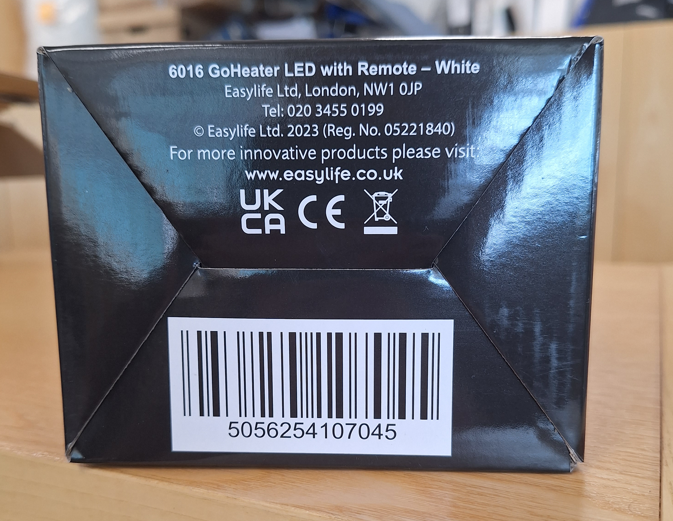 Official image of LED heater ; Easylife ; Go Heater LED published by OECD 2
