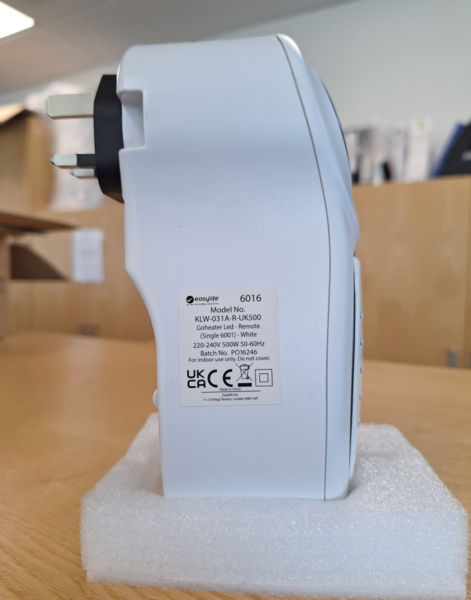 Official image of LED heater ; Easylife ; Go Heater LED published by OECD 4