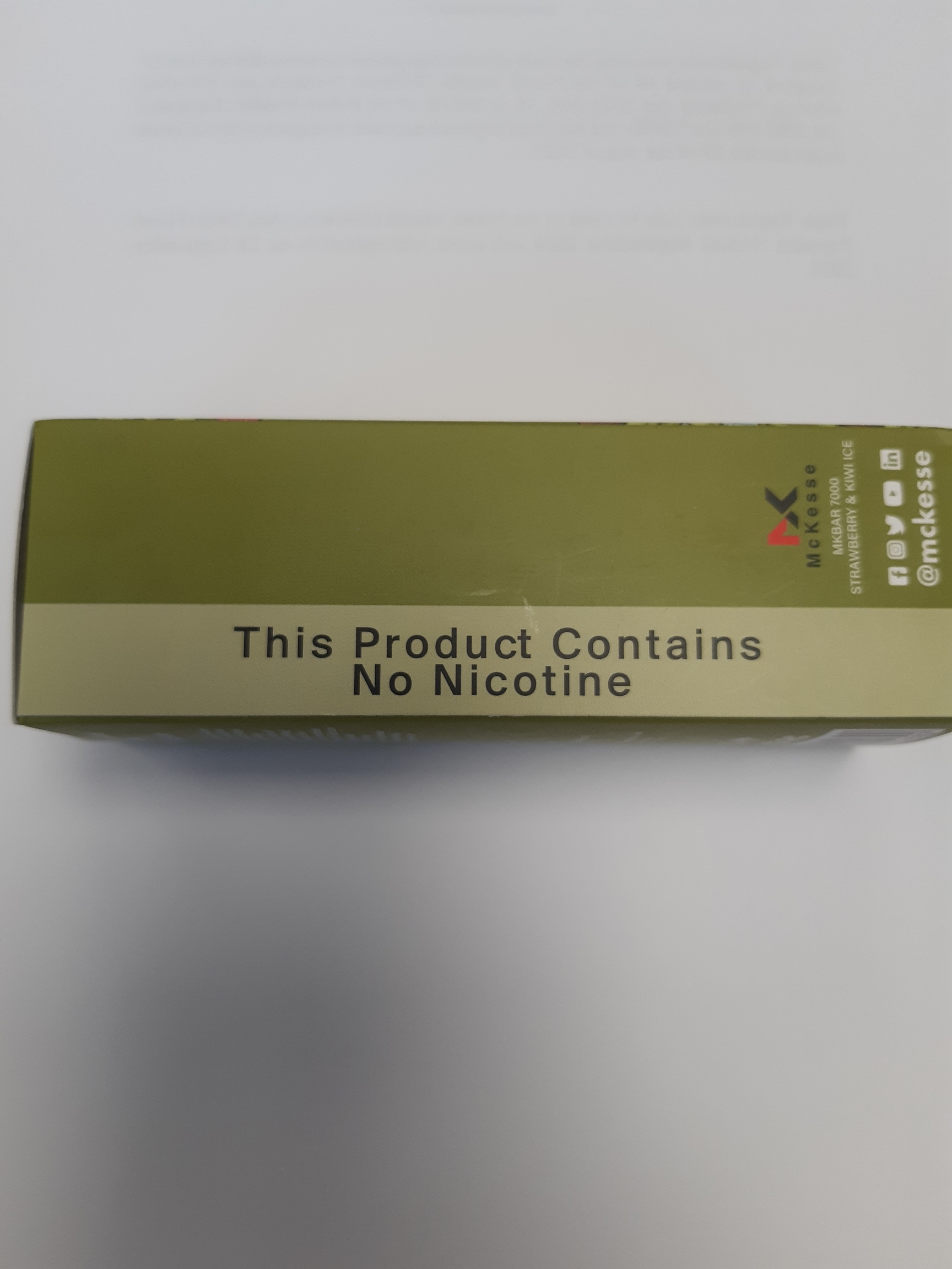 Official image of Disposable electronic cigarette ; Unknown ; McKesse MK Bar 7000 published by OECD 2