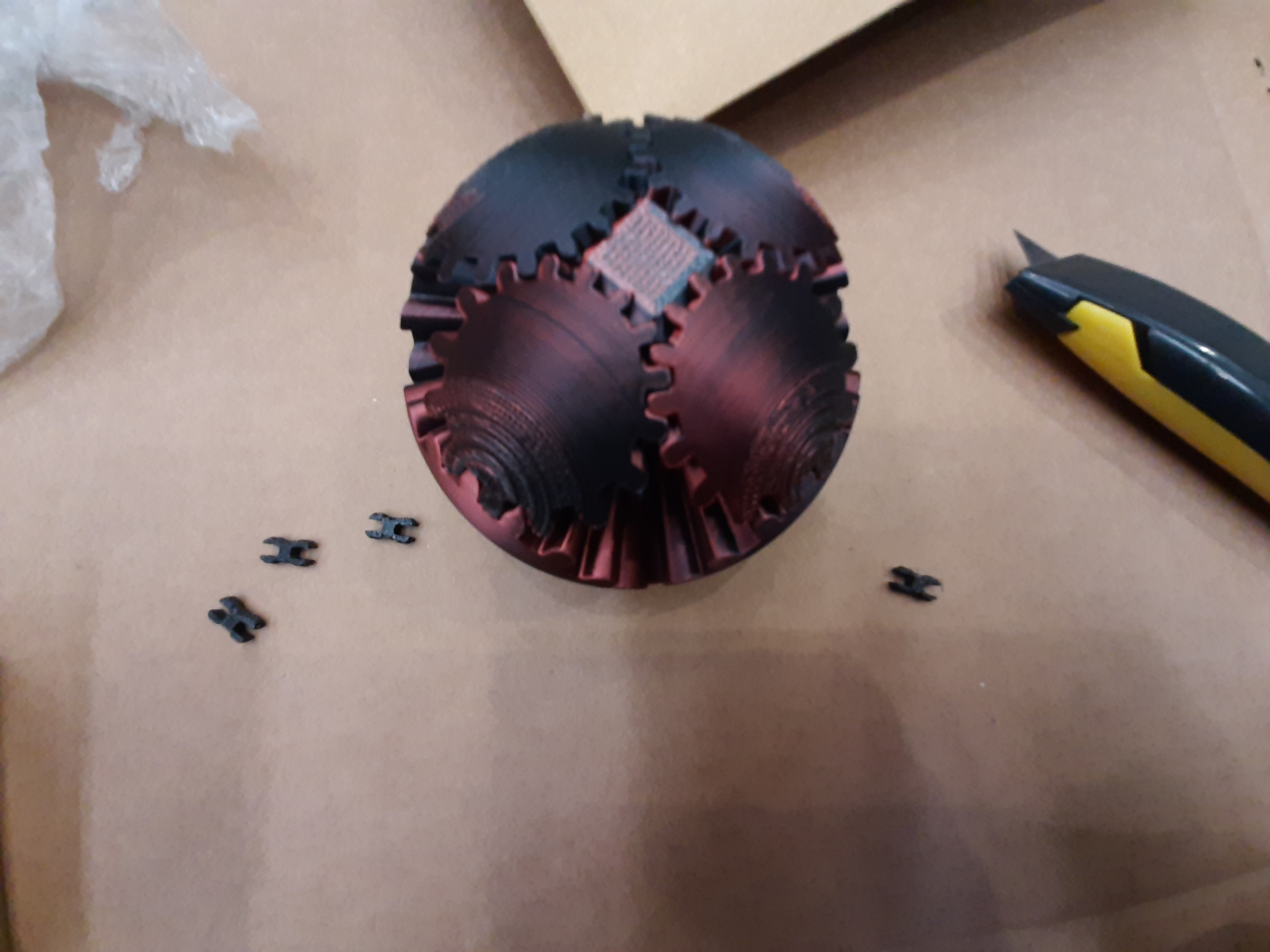 Official image of Fidget toy ; Unknown ; Gear Ball Fidget 3D Printed Gear Ball Gear Sphere published by OECD