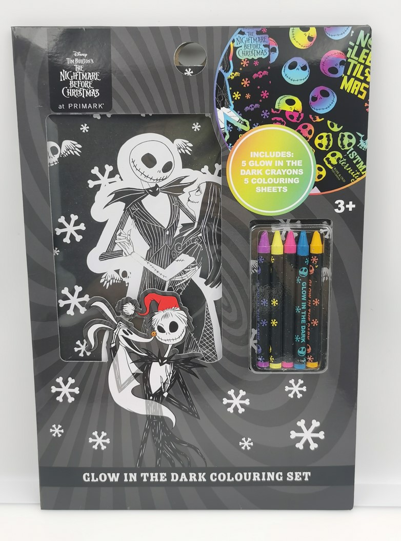 Official image of Crayon set ; Primark ; DTR Glow in the Dark Colouring Set published by OECD