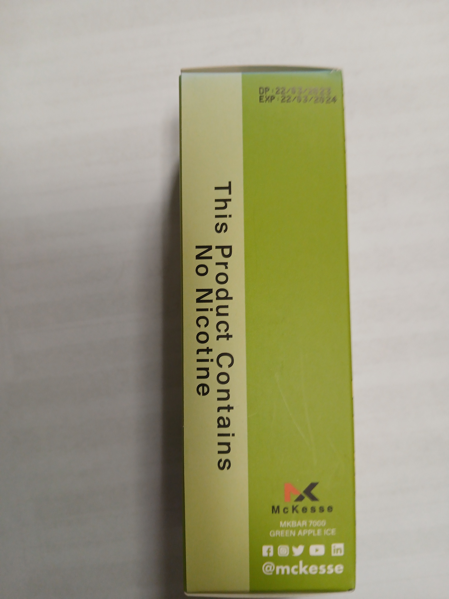Official image of Disposable electronic cigarette ; McKesse ; MK Bar 7000 published by OECD 3