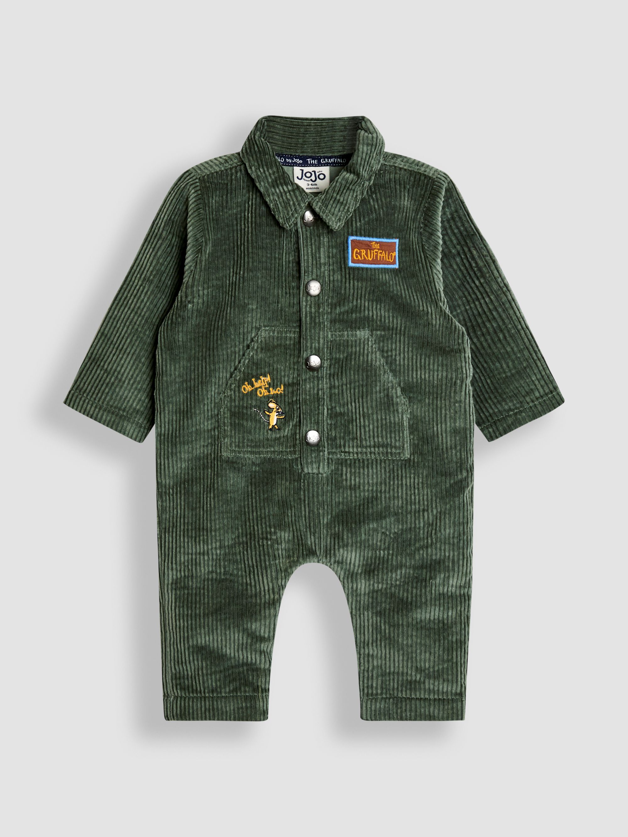 Official image of Children's clothing ; Jojo Maman Bébé ; Gruffalo Cord Romper published by OECD