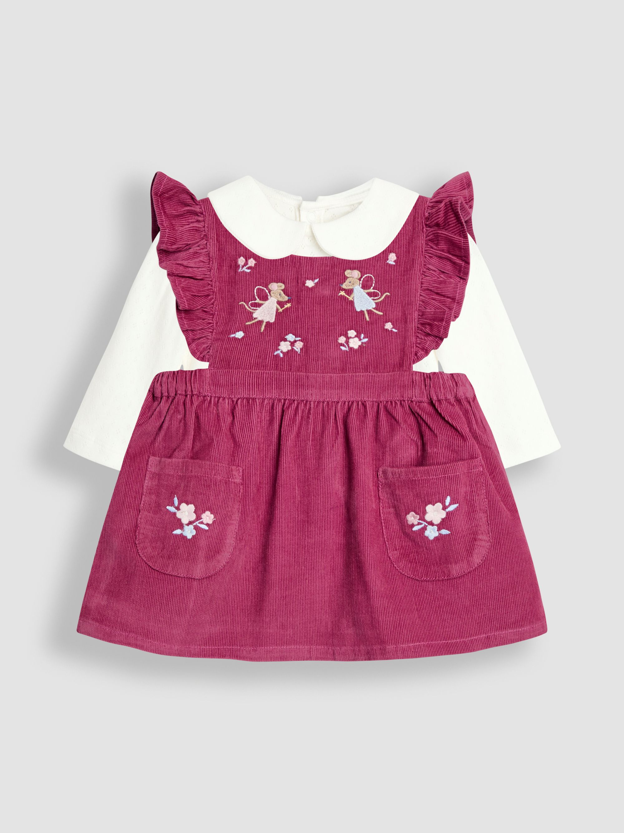 Official image of Children's dress ; Jojo Maman Bébé ; Fairy Mouse Cord Dress with Body published by OECD
