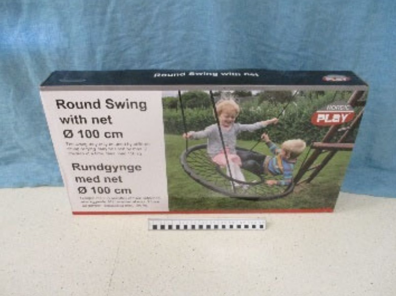 Official image of Children's swing ; Nordic Play ; Round Swing with net published by OECD