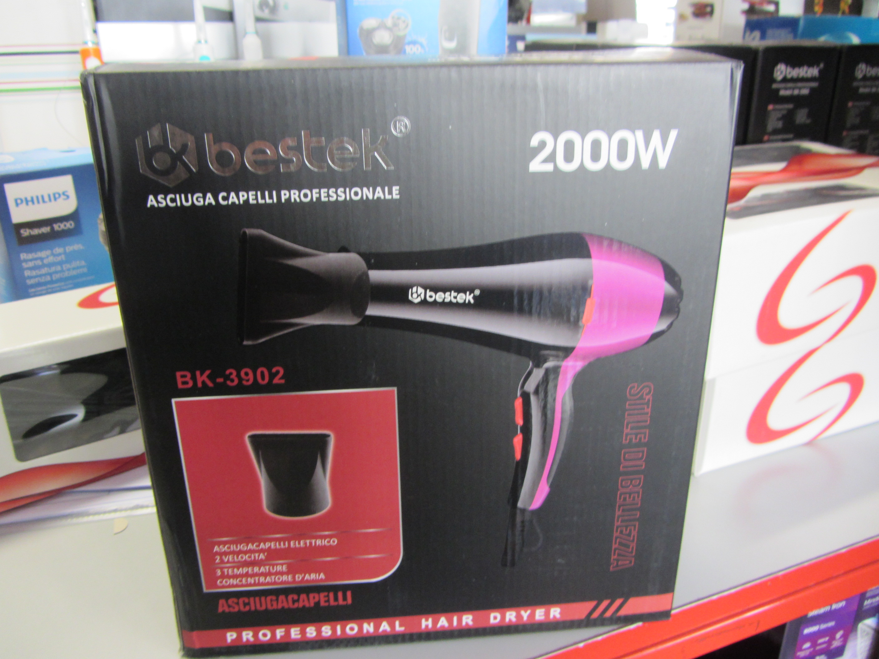 Official image of Hair dryer ; BK BESTEK ; ASCIUGA CAPELLI PROFESSIONALE 2000W published by OECD