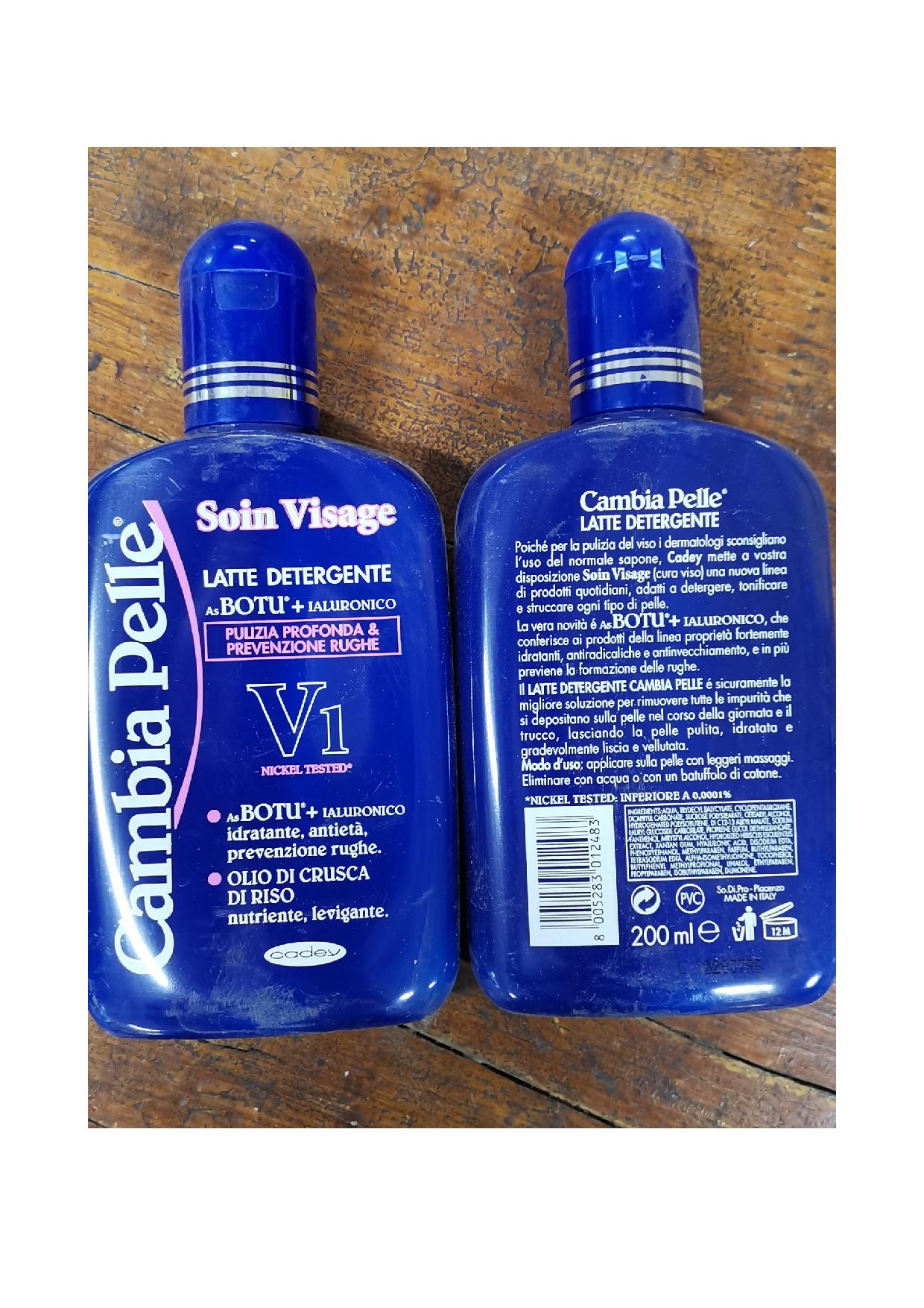 Official image of Cleansing milk ; Cadey ; Cambia Pelle Soin Visage V1 published by OECD