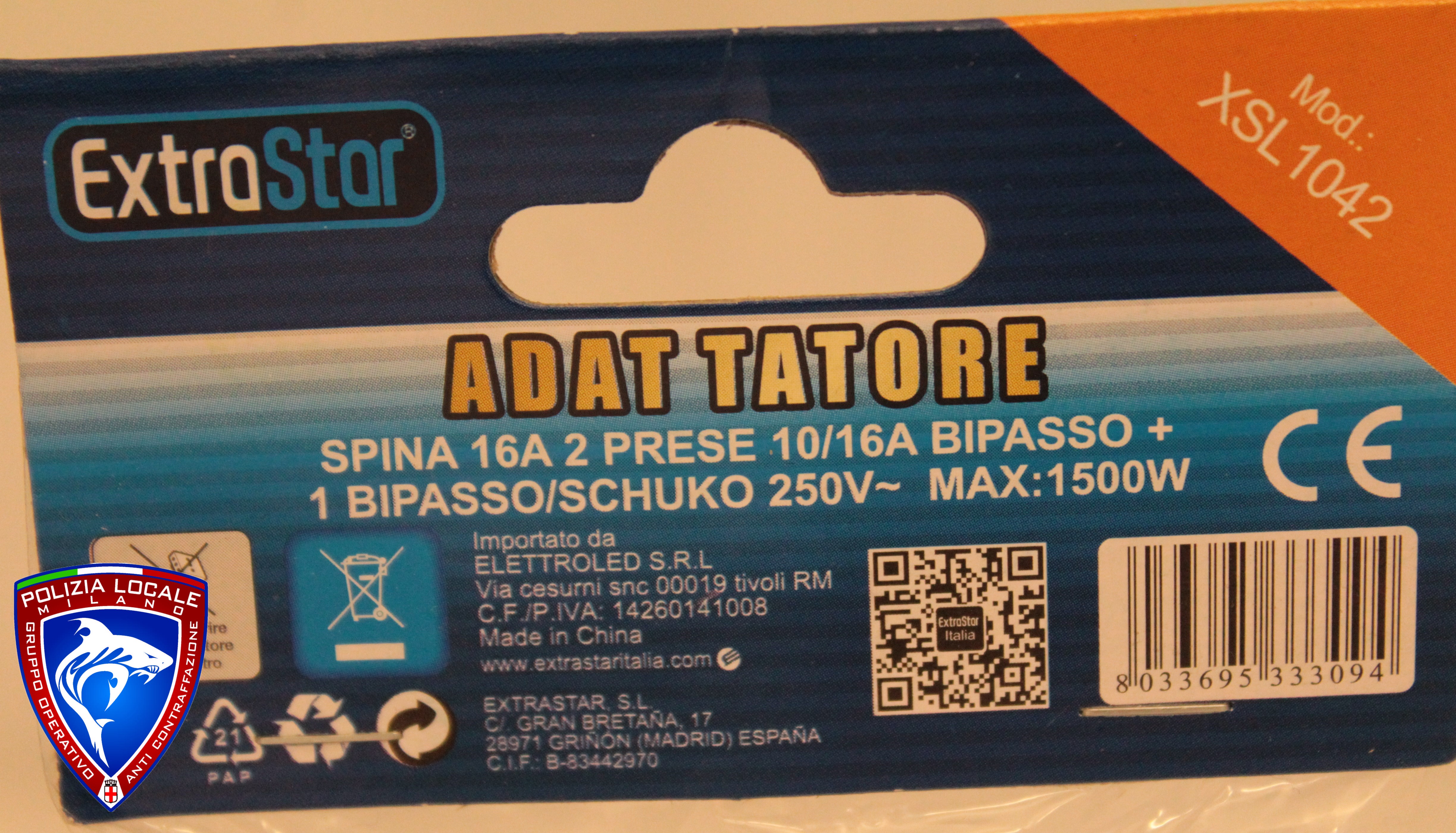Official image of Travel adaptor ; Extrastar ; ADATTATORE XSL 1042 published by OECD