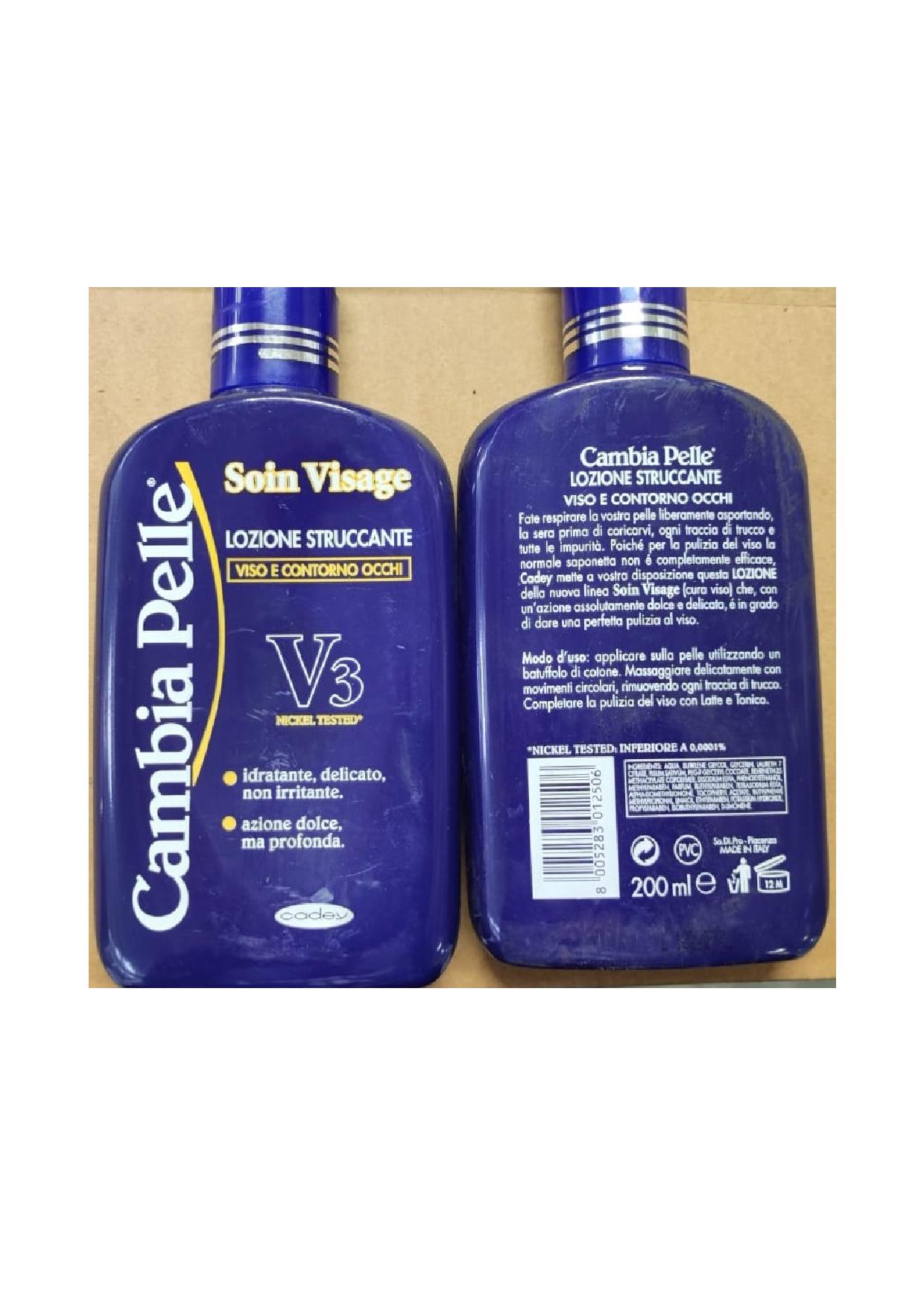 Official image of Make-up remover lotion ; Cadey ; Cambia pelle - Soin Visage V3 published by OECD