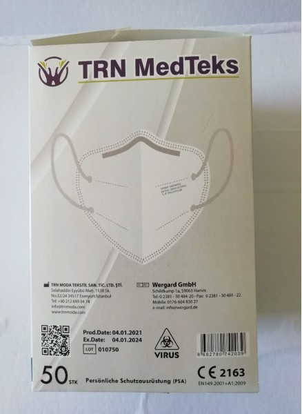 Official image of Particle filter mask ; TRN MedTeks Face Mask ; TRNMT published by OECD 2